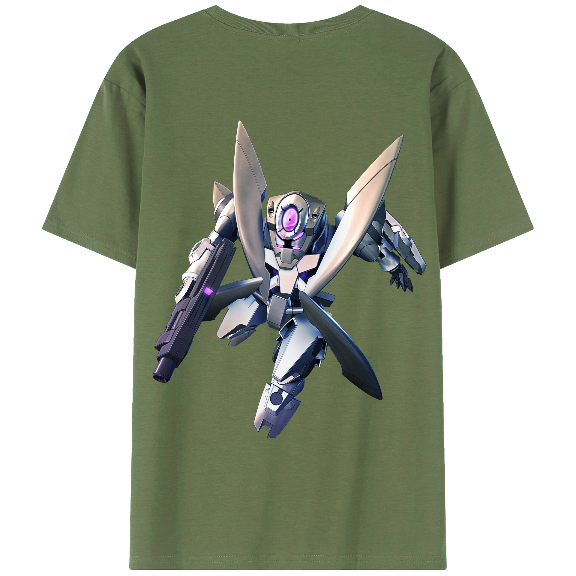（画像用） 機動戦士ガンダム Mobile Suit Gundam 綿100％ メンズ半袖Tシャツ（バックプリント） 通気性